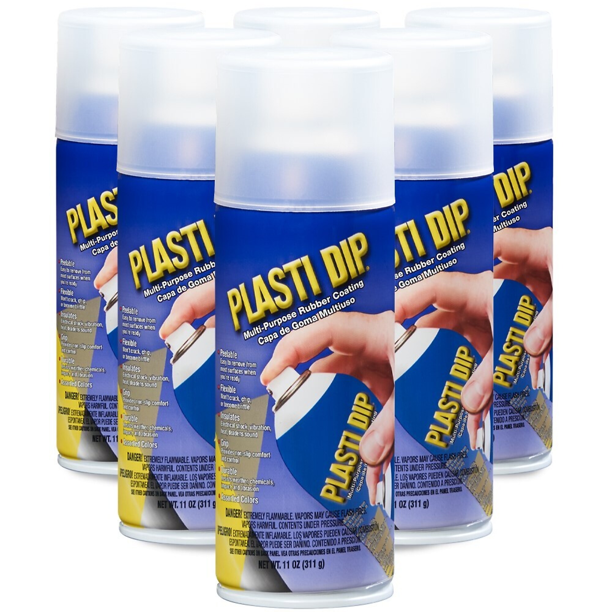 Plasti Dip Spray — 11 Oz., Clear, Flexible Protective Rubber Coating, Model# 11209-6